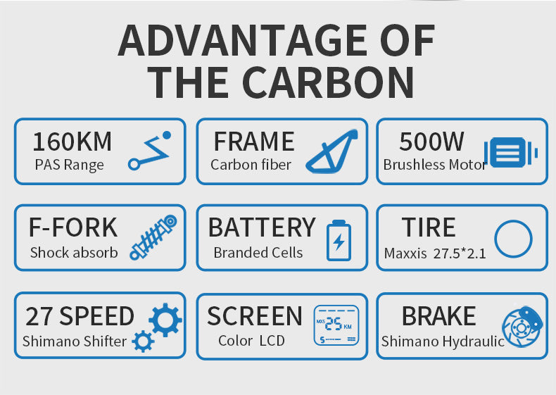 Električno cestno kolo G-TWO G1 Carbon edition (500W, 18Ah) - Top pogon