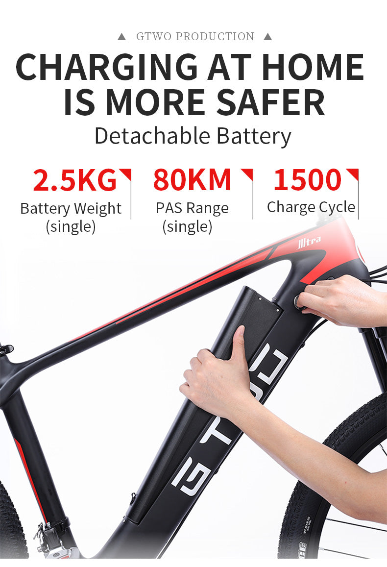 Električno cestno kolo G-TWO G1 Carbon edition (500W, 18Ah) - Top pogon