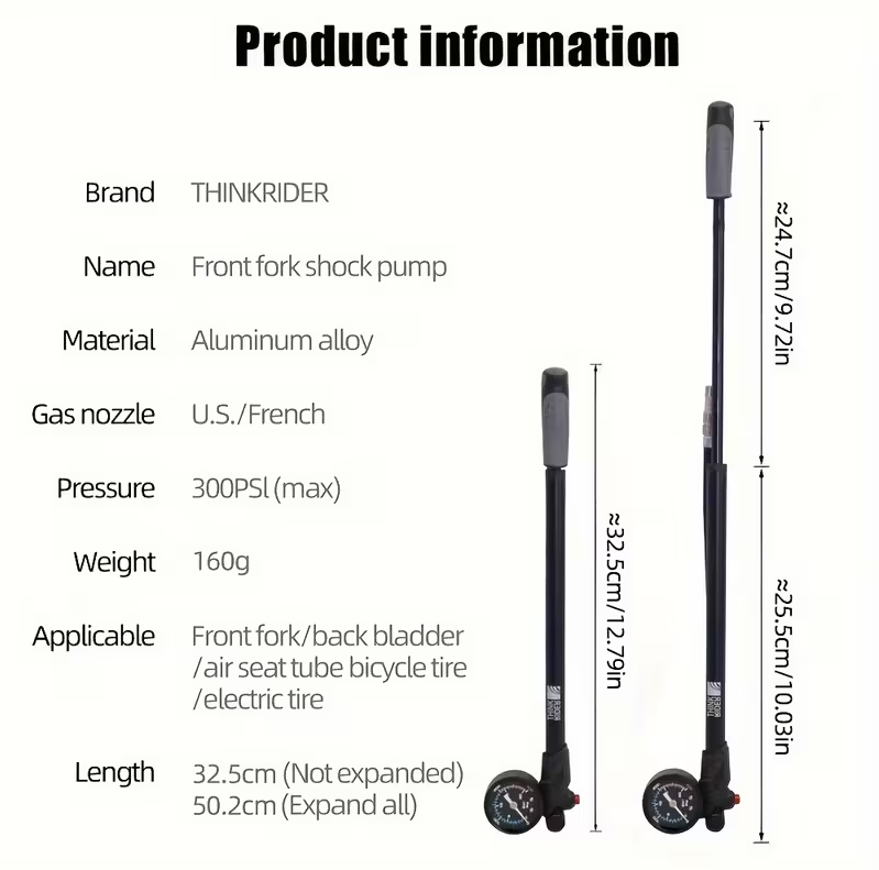 Visokotlačna 300Psi Kolesarska Zračna Črpalka (Copy) - Top pogon