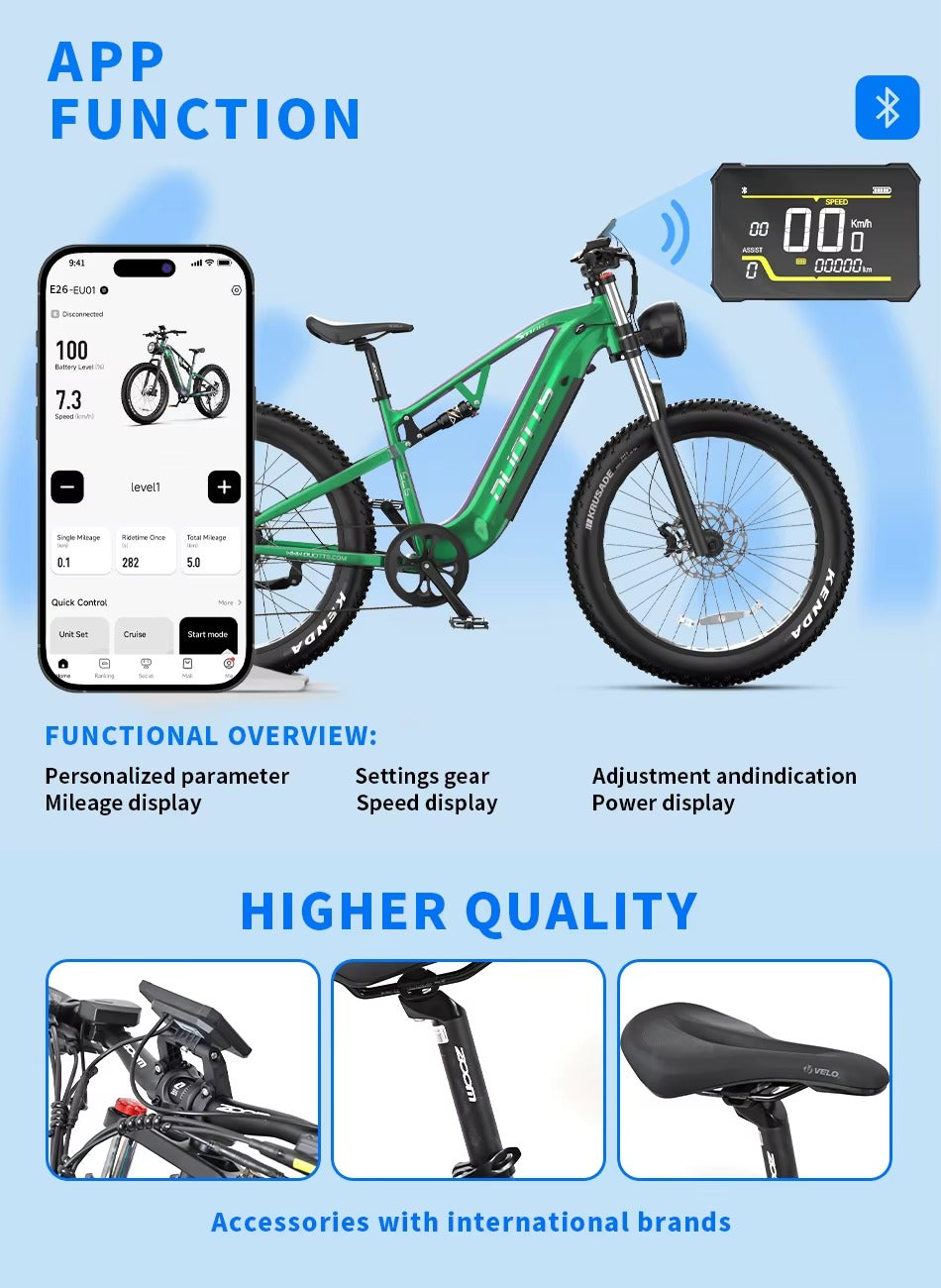 Električno gorsko kolo Duotts (Green lagoon) (750W,20ah) - Top pogon