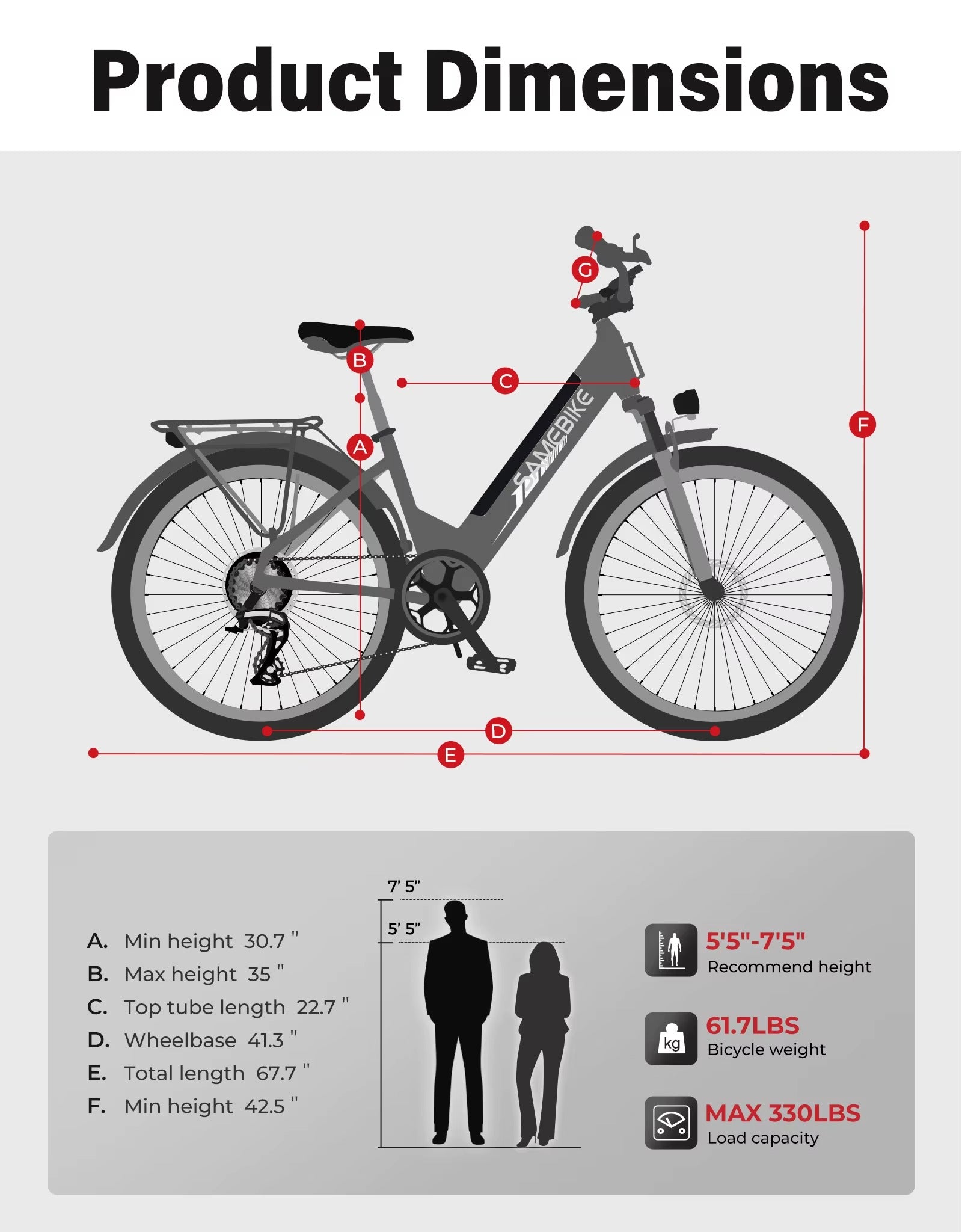 Električno kolo Same bike City RS (500W, 15Ah)