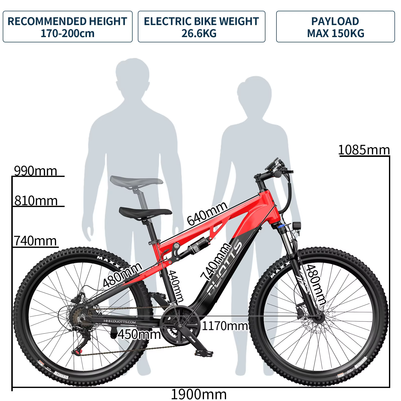 Električno kolo Duotts E29 648W 14ah - Top pogon